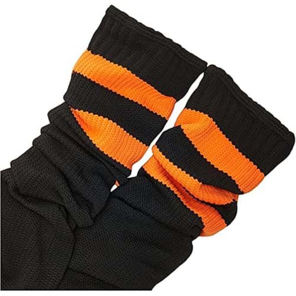 ❌SOLD OUT❌ NWT [Leg Avenue] Thigh High Black/Orange Halloween Socks Women's OS - Picture 2 of 5